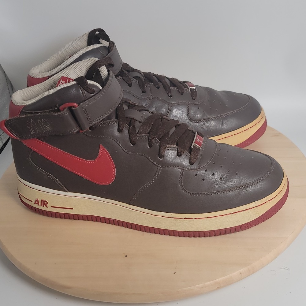 VTG Nike Air Force 1 07 Players Mid Brown 07' Size 10.5 (Read)